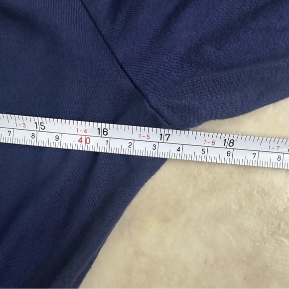 Stretchy Navy Off Shoulder Long Sleeve Maxi Dress Maternity Friendly Size L - Picture 8 of 10